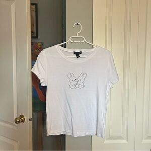 Streetwear Society White Tee with Bunny Print